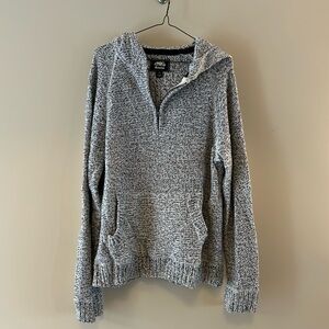 Men’s wool quarter zip roots hoodie; L, never worn